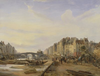 Pont Marie und der Quai Saint-Paul von Charles Louis Mozin